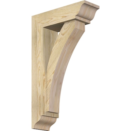 Thorton Traditional Rough Sawn Bracket W/ Offset Brace, Douglas Fir, 6W X 18D X 30H